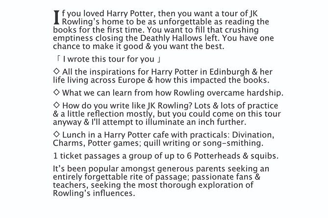 Complete Potterhead, 8hr rite-of-passage unwrapping Harry Potter - Old Town walking: Old Parliament Hall, Kingdom of the Scots, and the writing thread