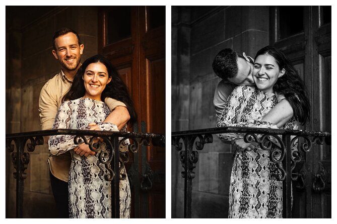 Edinburgh Photoshoot for Couples, Families & Solo Travellers - Old Town around Tolbooth Kirk: the classic Edinburgh backdrop