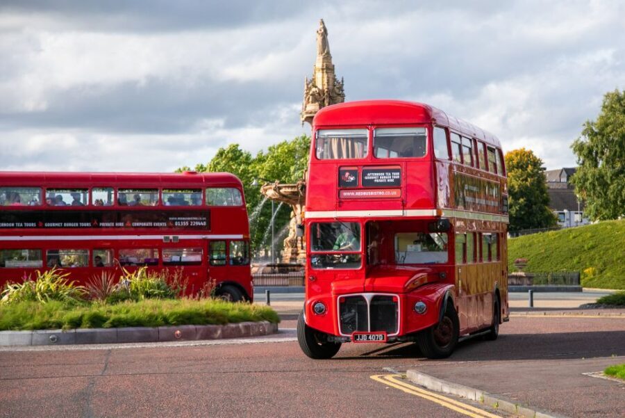 Edinburgh: Vintage Bus Tour with Afternoon Tea or Gin - Prosecco on arrival, then tea time at your table