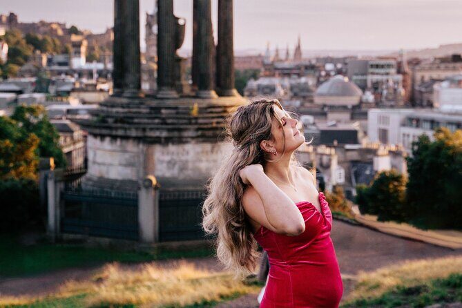Elegant Professional Private Photoshoot Tour in Edinburgh - Calton Hill: your finish line for wide views and museum-worthy angles