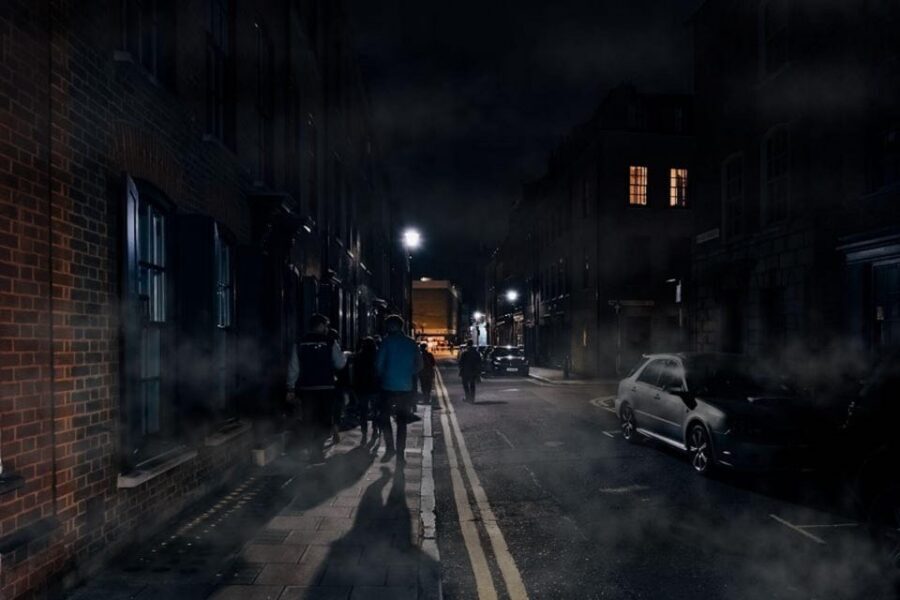 Ghosts, Ghouls & Gallows :The Original Bristol Ghost Walk - St Nicholas Market after dark: tight lanes and real atmosphere