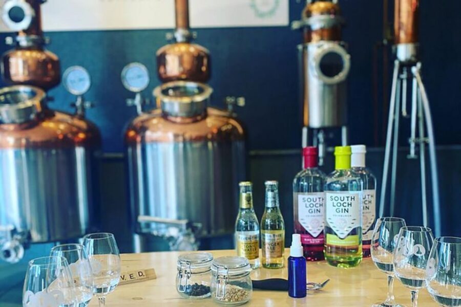 Haggis paired with whisky & gins in 56 North distillery! - The Haggis Plate: Neeps, Tatties, and Peppercorn Sauce