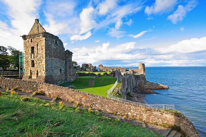 Privately Guided St Andrews & Fife Day Tour from Edinburgh - St Andrews Cathedral ruins and the coastal sense of scale